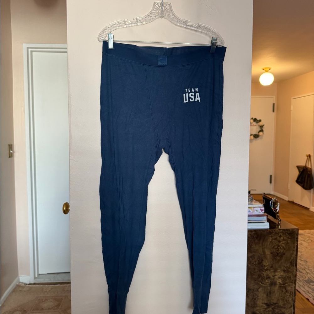 Skims Olympic Team USA Navy Ribbed Leggings